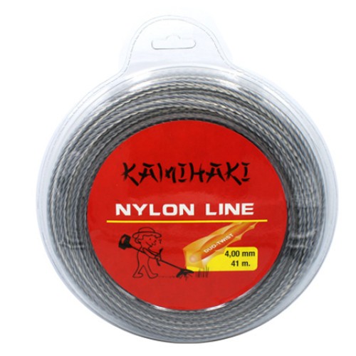 TRIMMER LINE SQUARE TWIST WITH CARBON FIBER 3.3mm-60m KAMIHAKI
